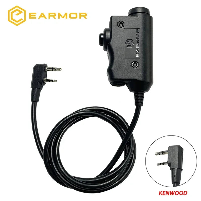 Original EARMOR M51 PTT Adapter Kenwood/Boafeng