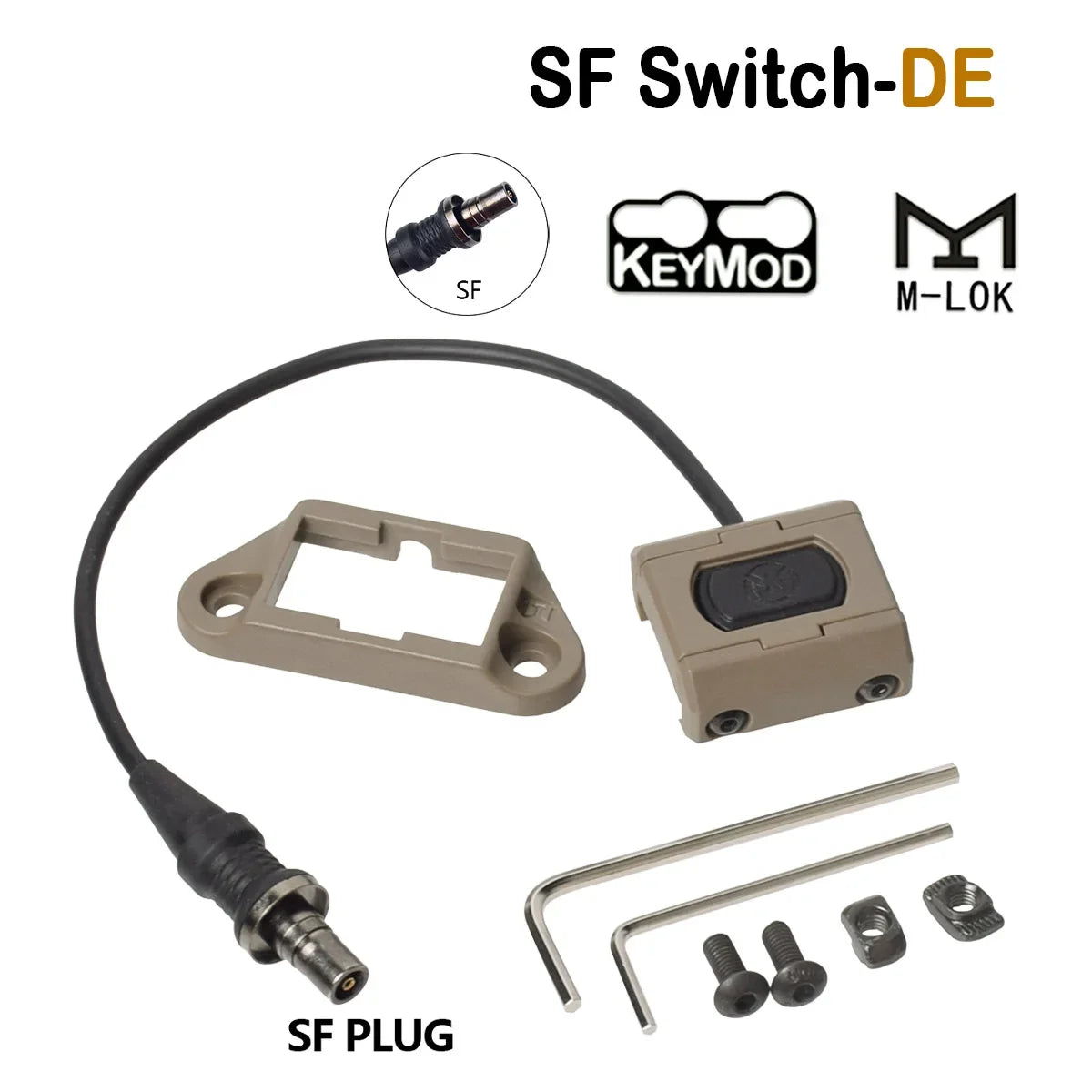 Tactical Remote Dual Pressure Button Switch M-LOK Keymod