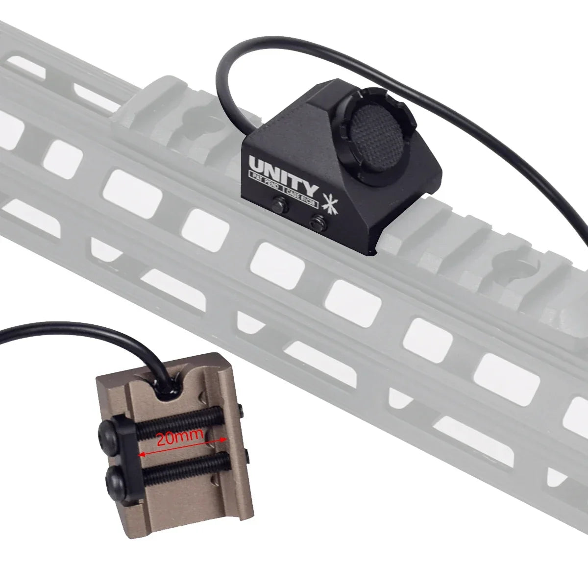 Tactical Remote Dual Pressure Button Switch M-LOK Keymod
