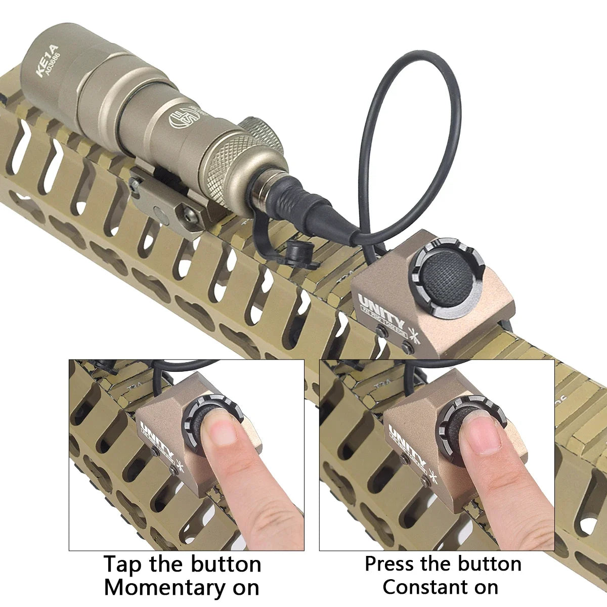 Tactical Remote Dual Pressure Button Switch M-LOK Keymod