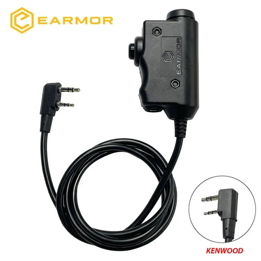 Original EARMOR M51 PTT Adapter Kenwood/Boafeng