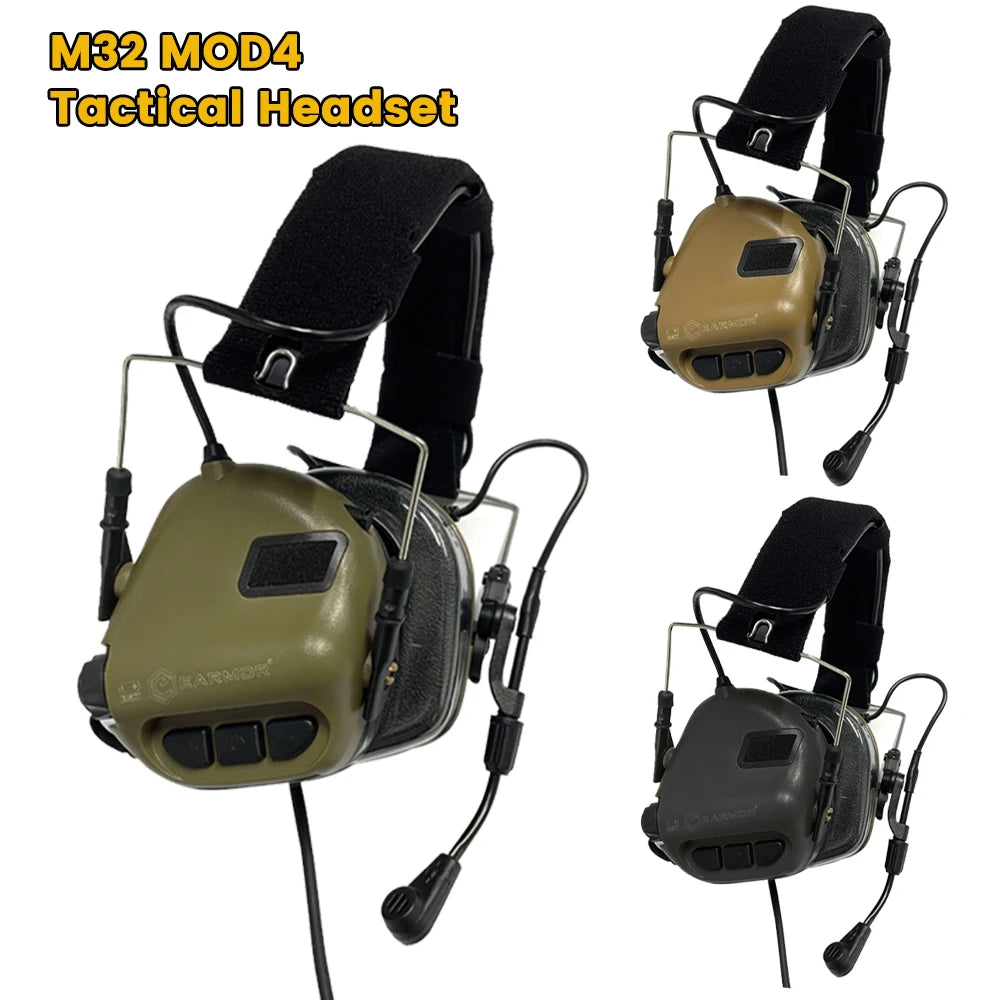 EARMOR M32 MOD4 - With Helmet ARC Rail Adapter and Kenwood PTT Adapter