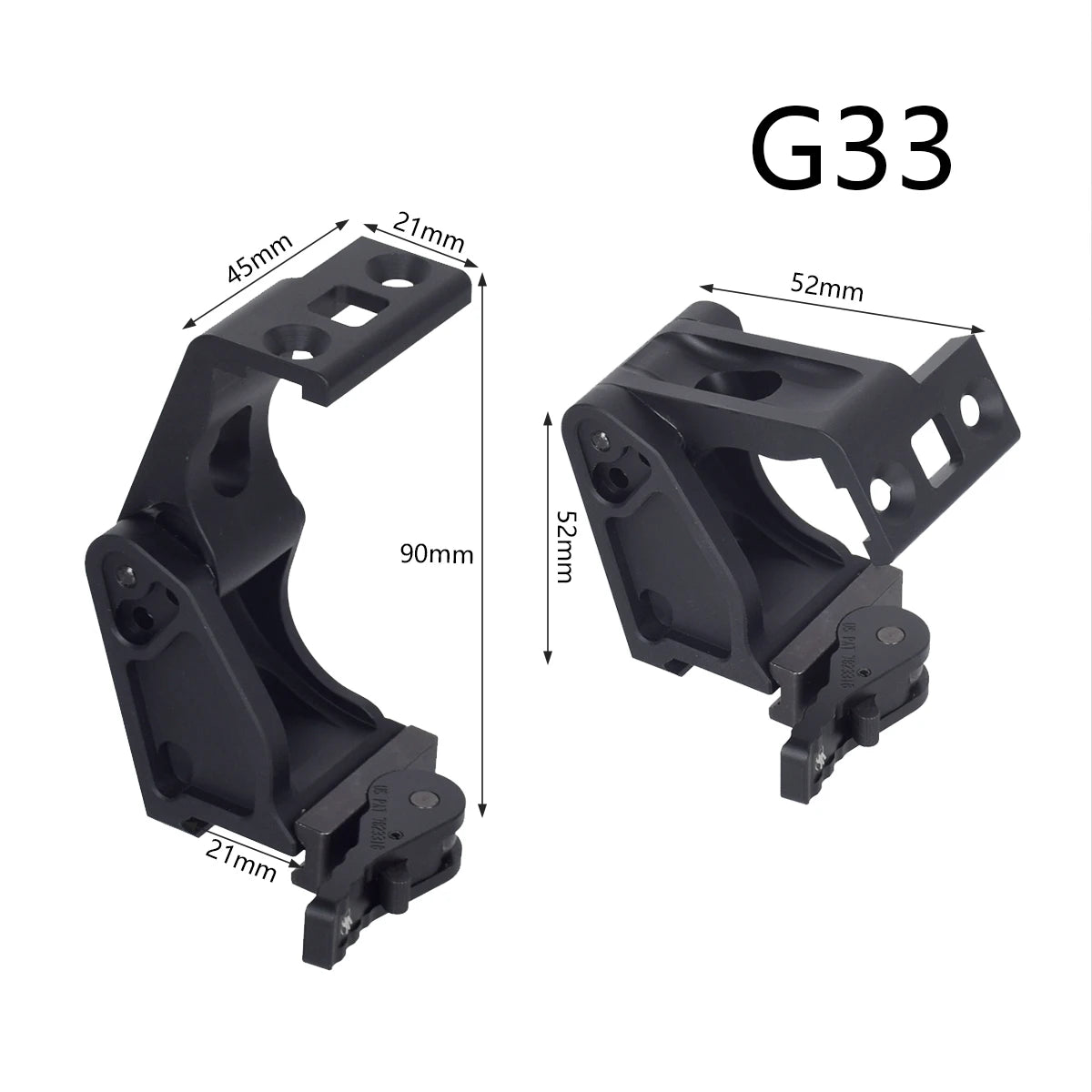 REPO Unity Fast Optics Riser Mount For G43 G33 AP 3X 6X Magnifier