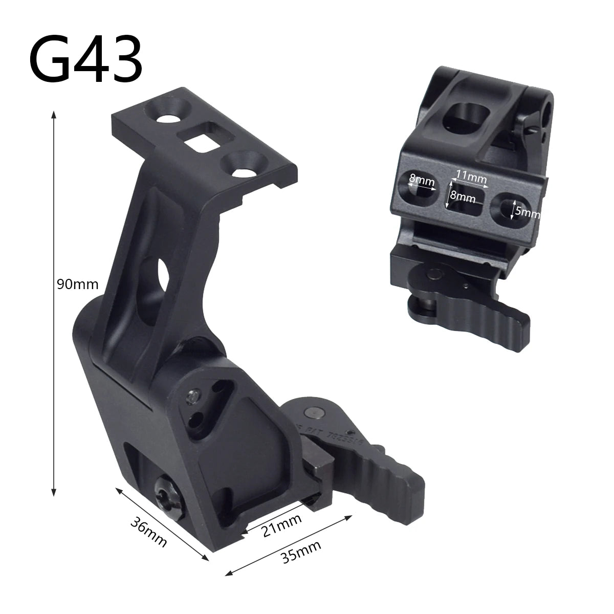 REPO Unity Fast Optics Riser Mount For G43 G33 AP 3X 6X Magnifier