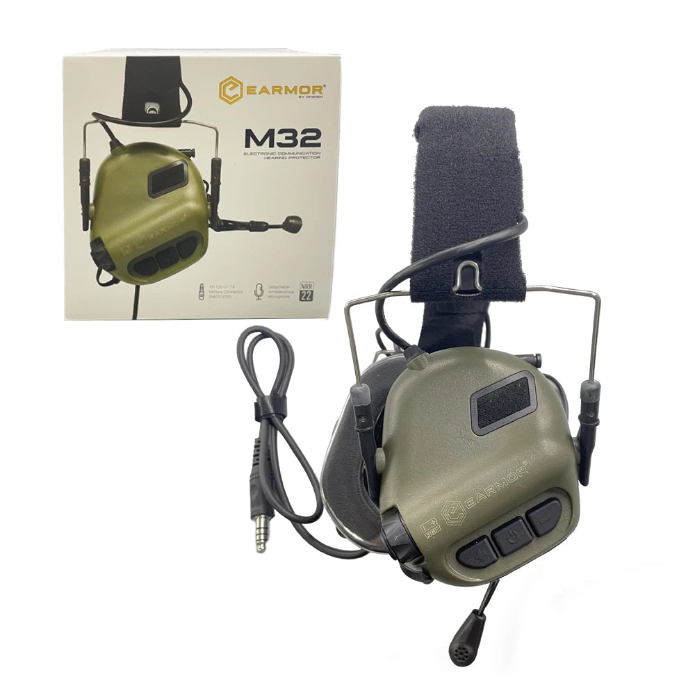 EARMOR M32 MOD4 - With Helmet ARC Rail Adapter and Kenwood PTT Adapter