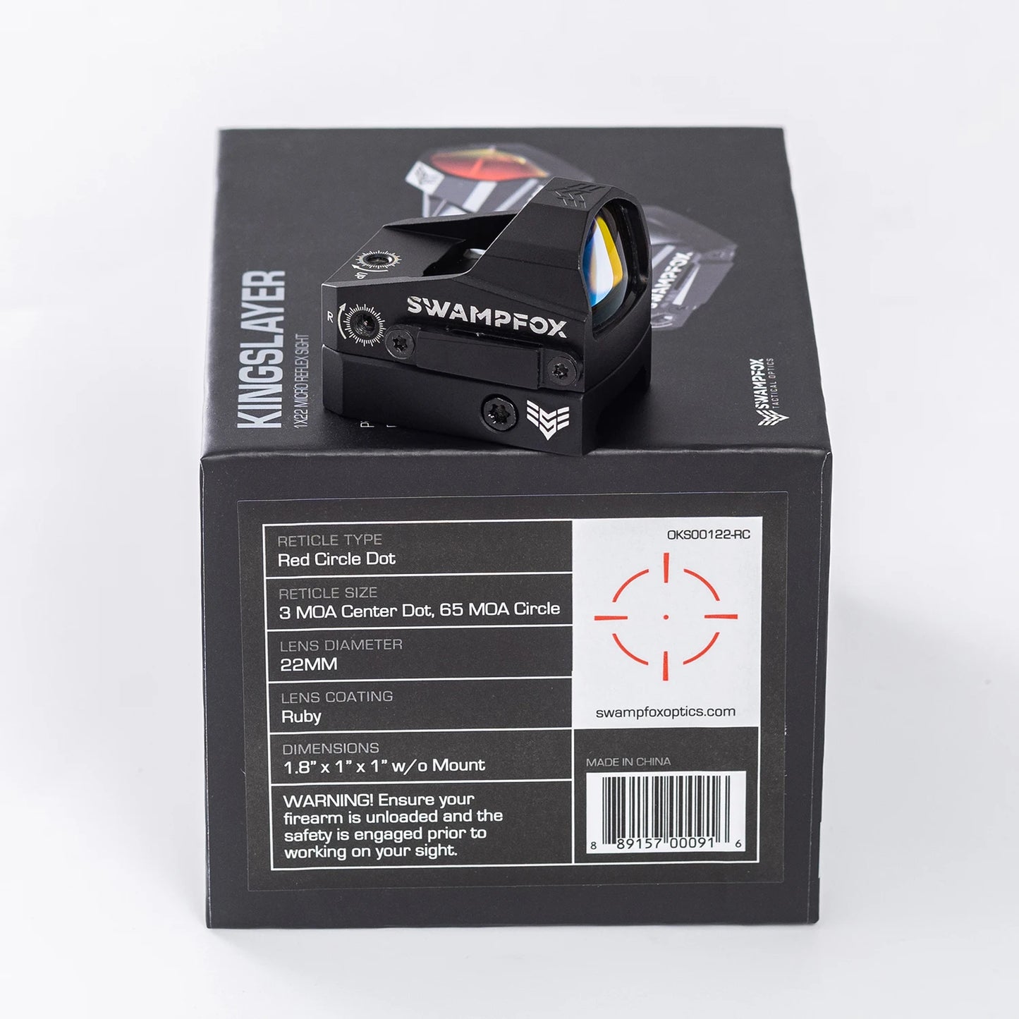 Swampfox KINGSLAYER 1X22mm 3MOA Red Dot Sight