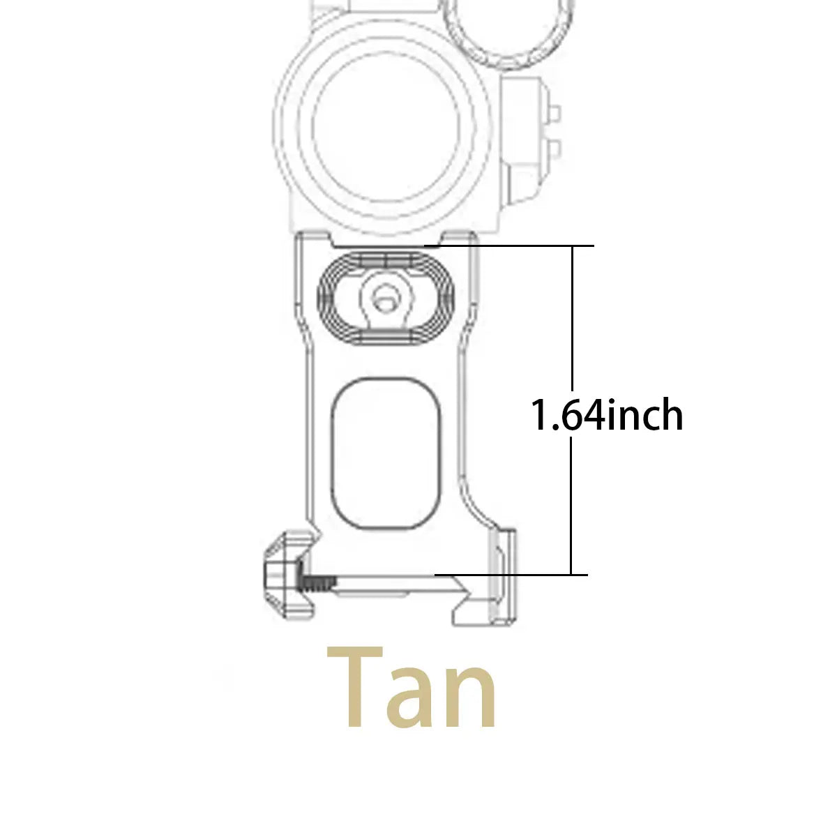REPO Unity Fast Optics Riser Mount For G43 G33 AP 3X 6X Magnifier